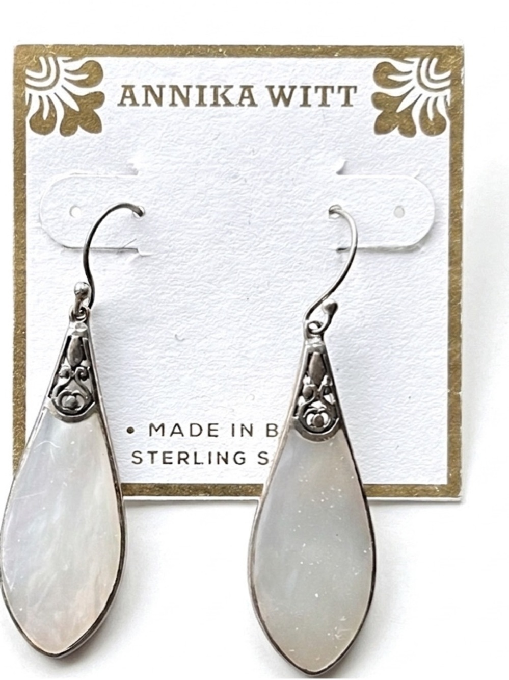 NWT Sterling Silver Mother of Pearl Earrings